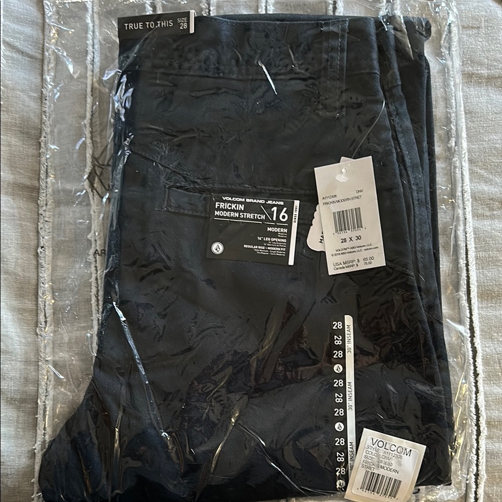 Volcom Black Frickin Modern Stretch Pants